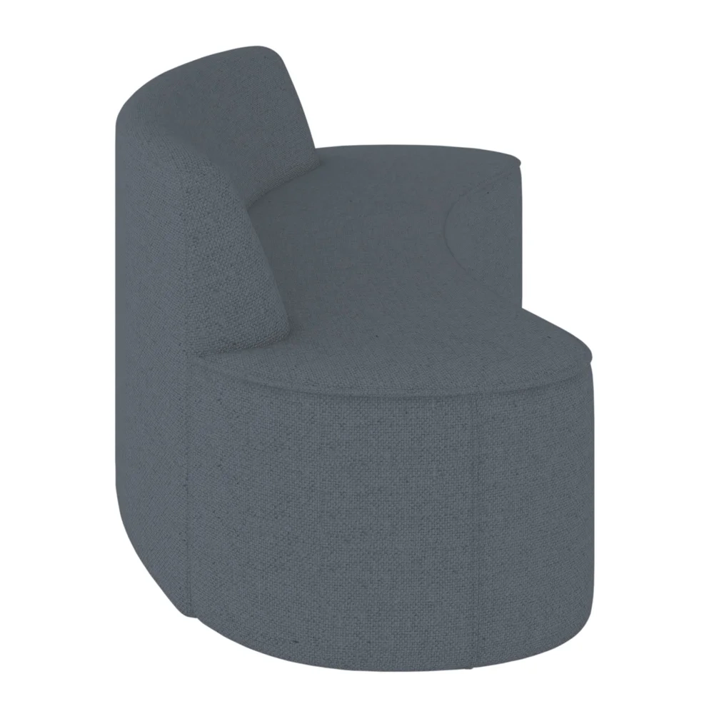 Sofá 4 Lugares para Sala de Estar Living 230cm Koane D06 Linho Mescla Chumbo - Mpozenato