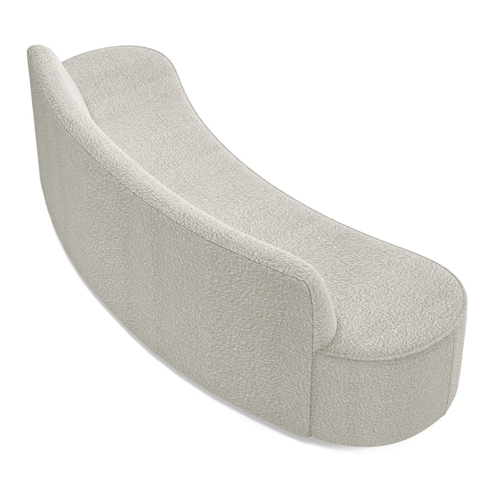 Sofá 4 Lugares para Sala de Estar Living 260cm Koane D06 Boucle Creme - Mpozenato