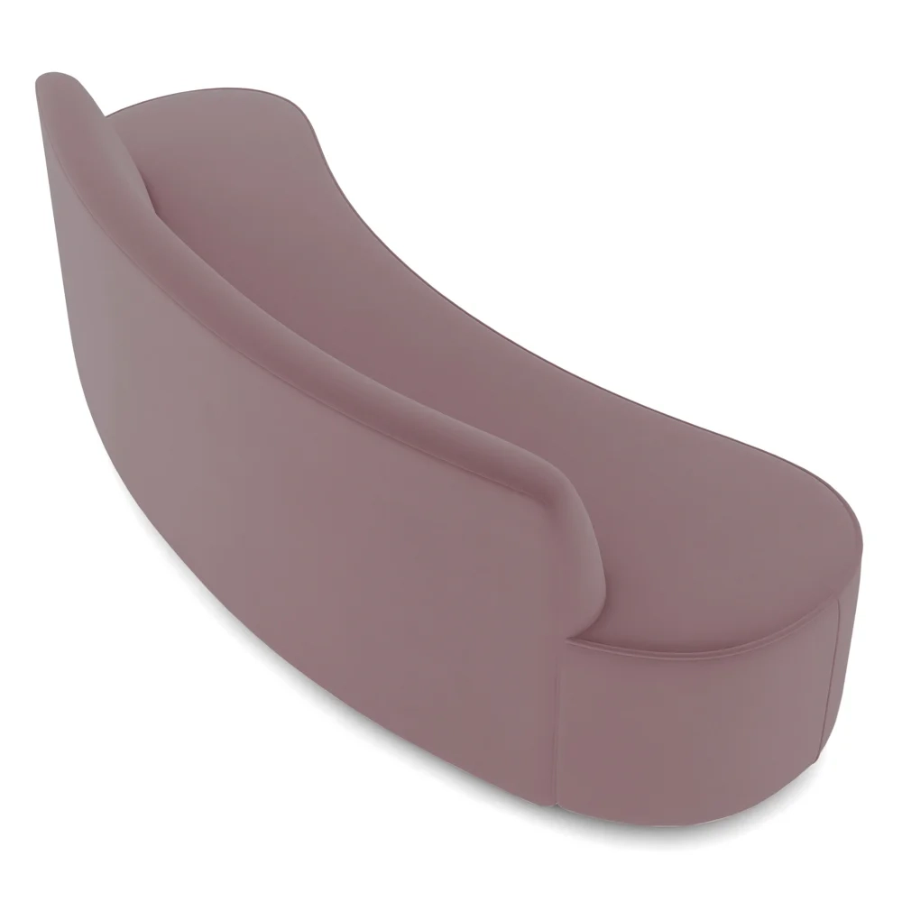 Sofá 4 Lugares para Sala de Estar Living 260cm Koane D06 Veludo Rosa - Mpozenato