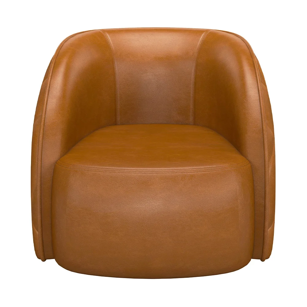 Sofá Decorativo 3 Lugares 288cm com Almofadas e Poltrona Zion Z32 Sintético Caramelo - Mpozenato