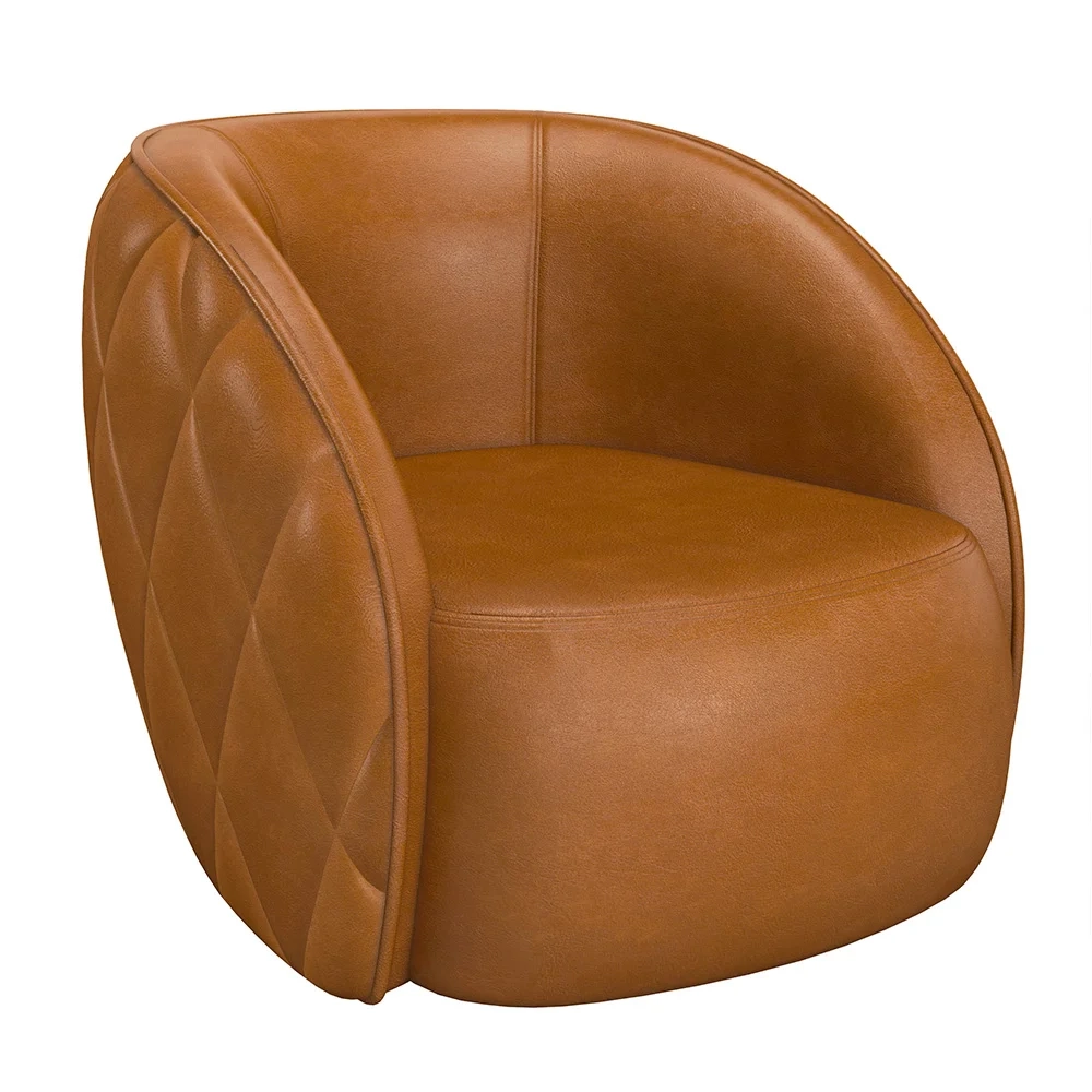 Sofá Decorativo 3 Lugares 288cm com Almofadas e Poltrona Zion Z32 Sintético Caramelo - Mpozenato