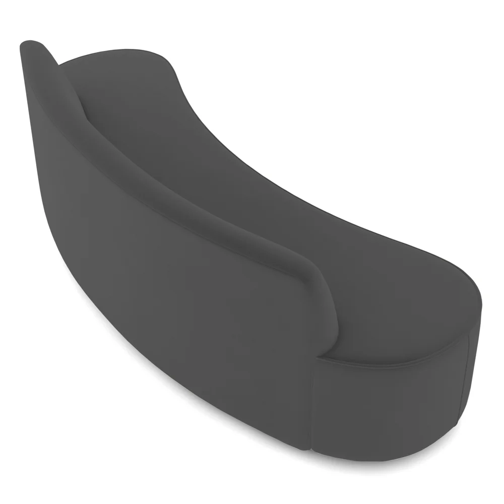 Sofá 5 Lugares para Sala de Estar Living 280cm Koane D06 Veludo Cinza - Mpozenato