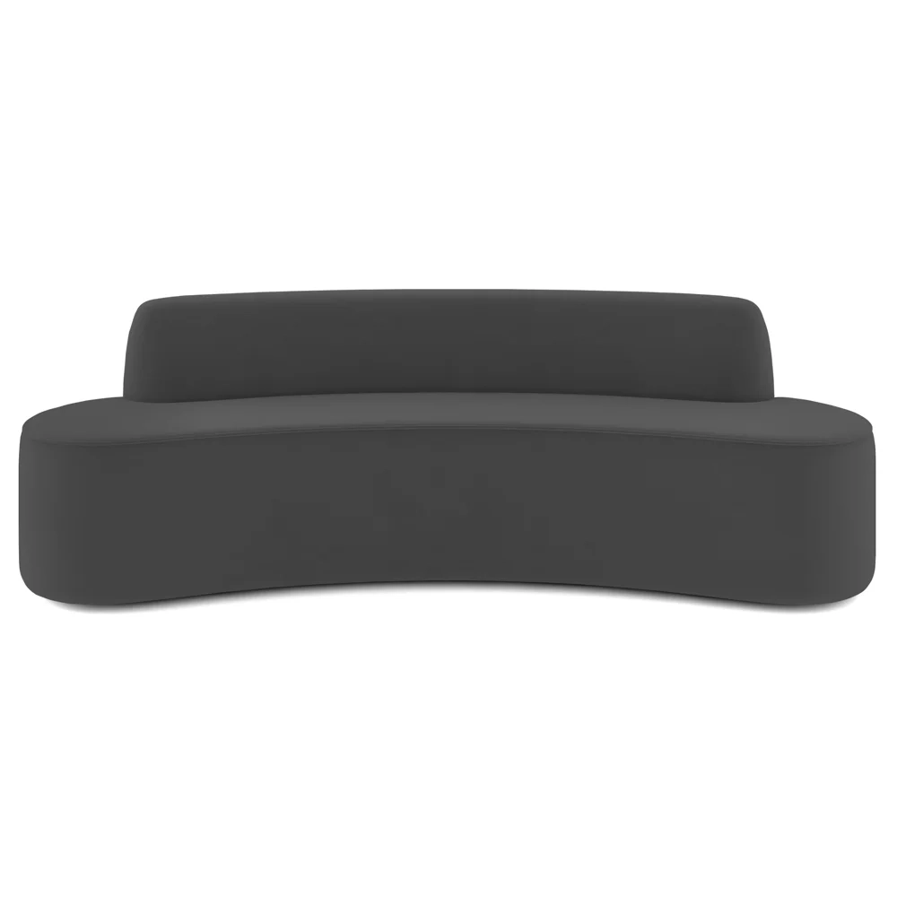 Sofá 5 Lugares para Sala de Estar Living 300cm Koane D06 Veludo Cinza - Mpozenato