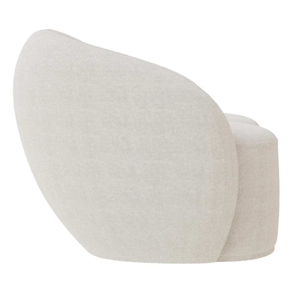 Sofá 3 Lugares Living Orgânico Sala de Estar 180cm Garbin Z08 Boucle Bege - Mpozenato