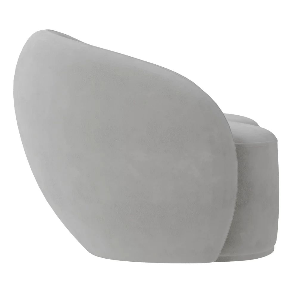 Sofá 2 Lugares Living Orgânico Sala de Estar 160cm Garbin Z08 Veludo Cinza - Mpozenato