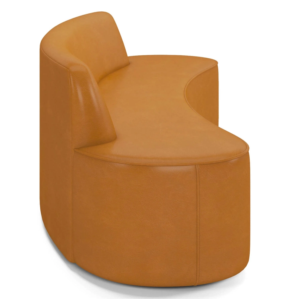 Sofá 2 Lugares para Sala de Estar Living 150cm Koane D06 Sintético Caramelo - Mpozenato