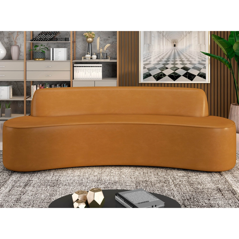 Sofá 4 Lugares para Sala de Estar Living 230cm Koane D06 Sintético Caramelo - Mpozenato