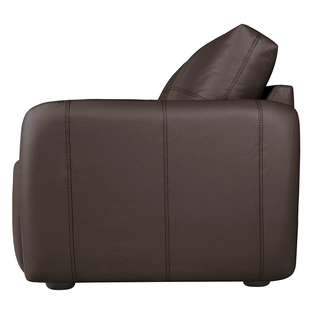 Sofá Living 2 Lugares Sala de Estar 180cm Virtus L07 Couro Marrom Café - Mpozenato