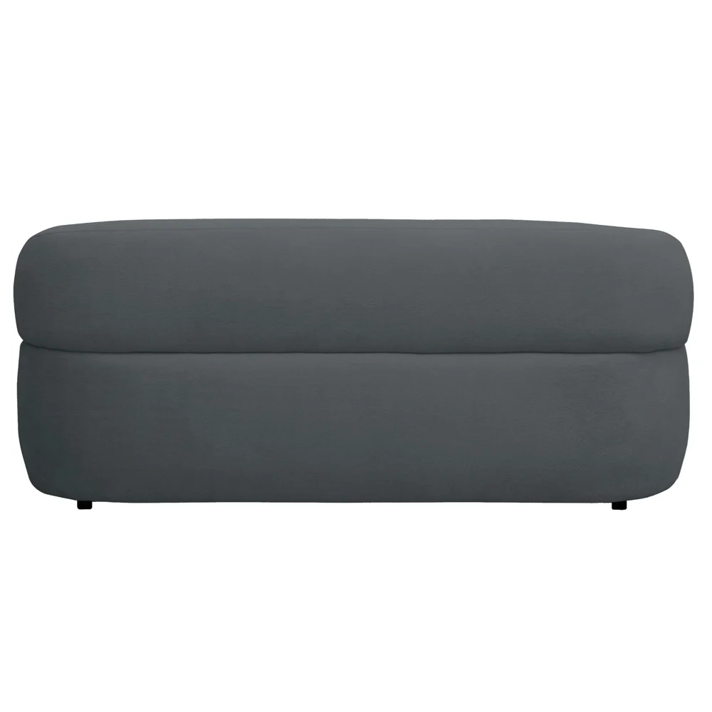 Sofá 3 Lugares Living Orgânico Sala de Estar 170cm Conka F05 Veludo Grafite - Mpozenato