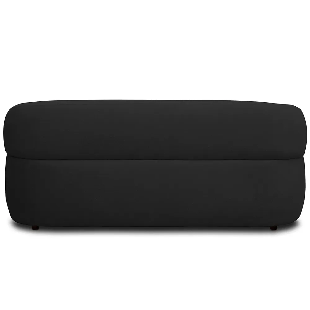 Sofá 3 Lugares Living Orgânico Sala de Estar 170cm Conka F05 Veludo Preto - Mpozenato