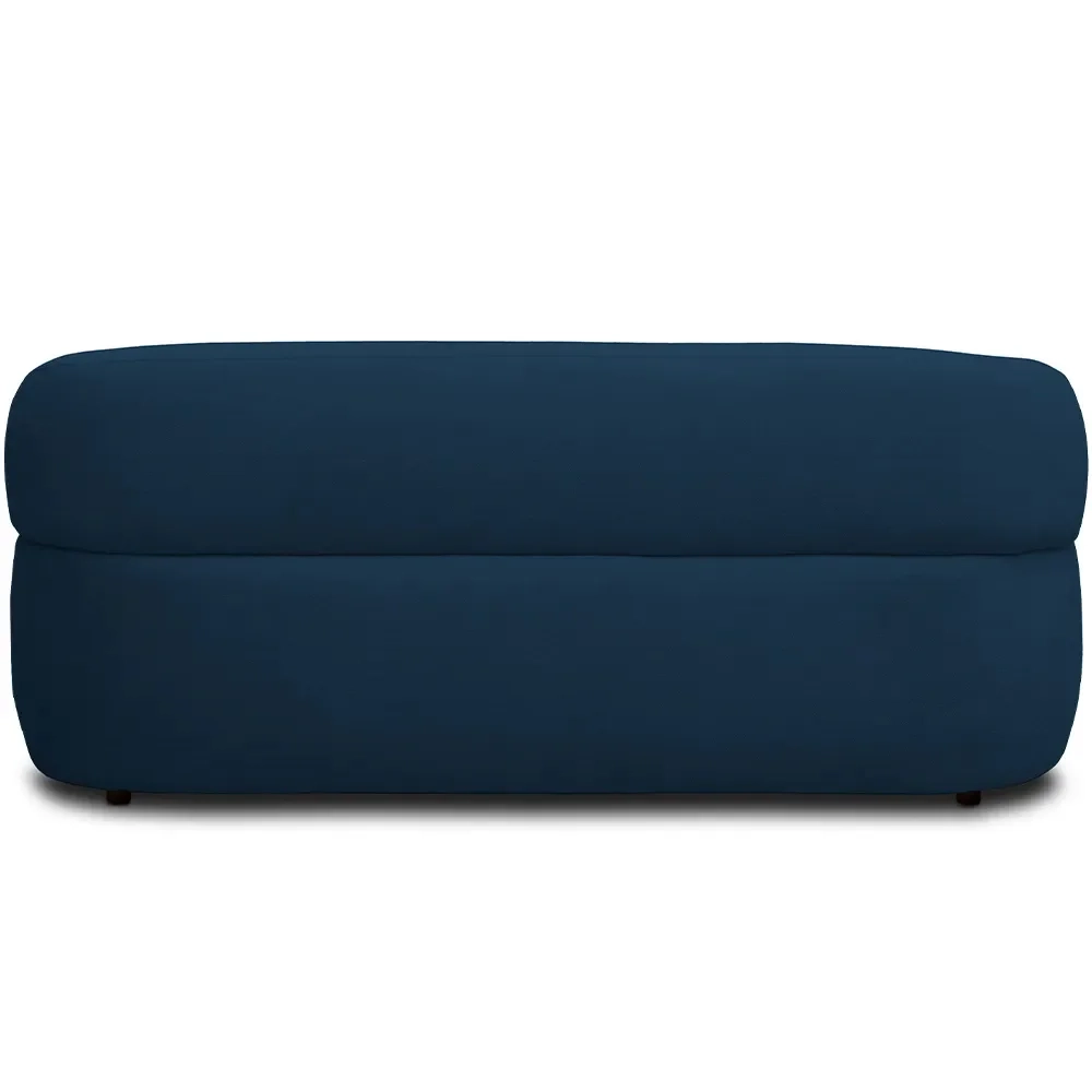 Sofá 2 Lugares Living Orgânico Sala de Estar 140cm Conka F05 Veludo Azul - Mpozenato