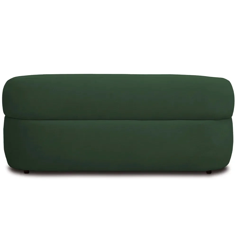 Sofá 3 Lugares Living Orgânico Sala de Estar 170cm Conka F05 Veludo Verde - Mpozenato