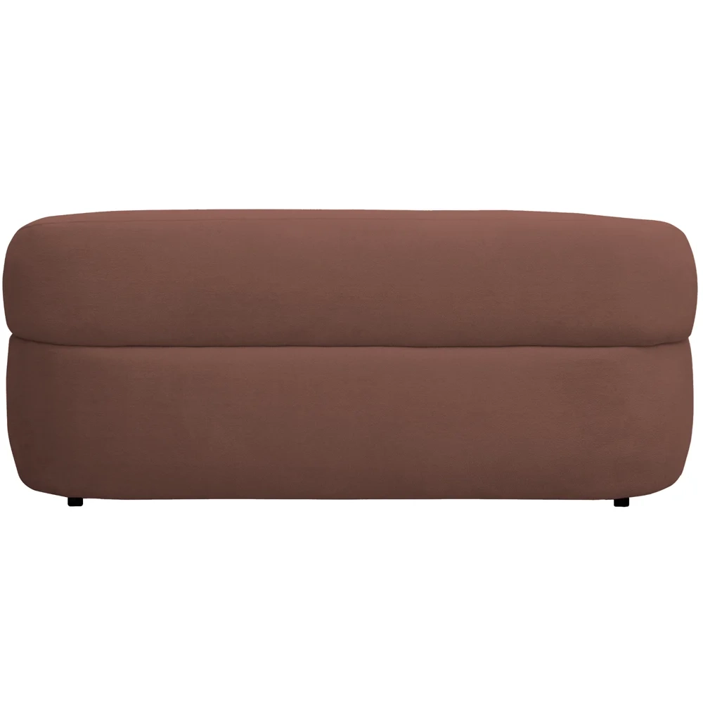 Sofá 3 Lugares Living Orgânico Sala de Estar 170cm Conka F05 Veludo Chocolate - Mpozenato