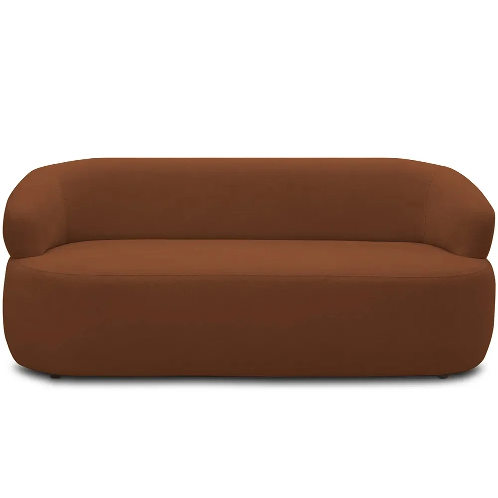 Sofá 2 Lugares Living Orgânico Sala de Estar 140cm Conka F05 Veludo Terracota - Mpozenato