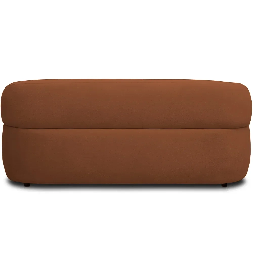 Sofá 2 Lugares Living Orgânico Sala de Estar 140cm Conka F05 Veludo Terracota - Mpozenato