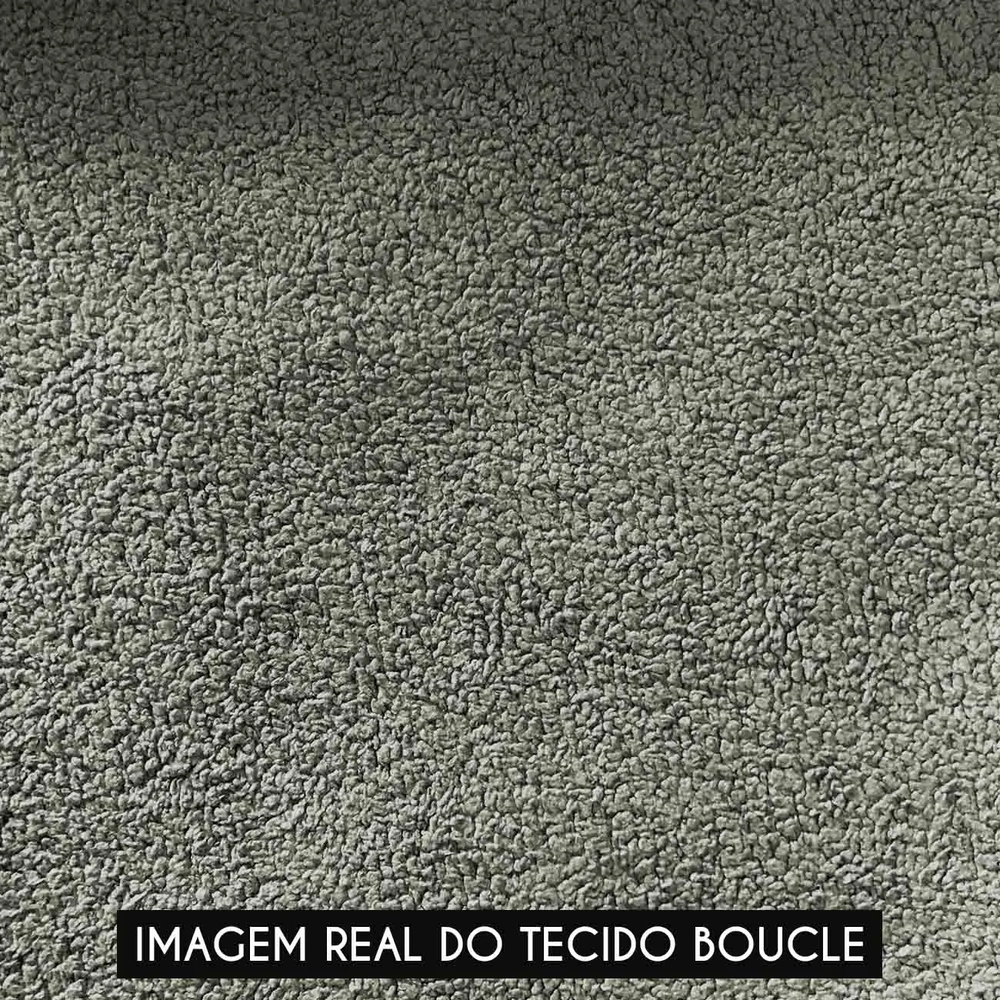 Sofá Namoradeira Base Industrial Dourado Ana Boucle Menta - Ibiza