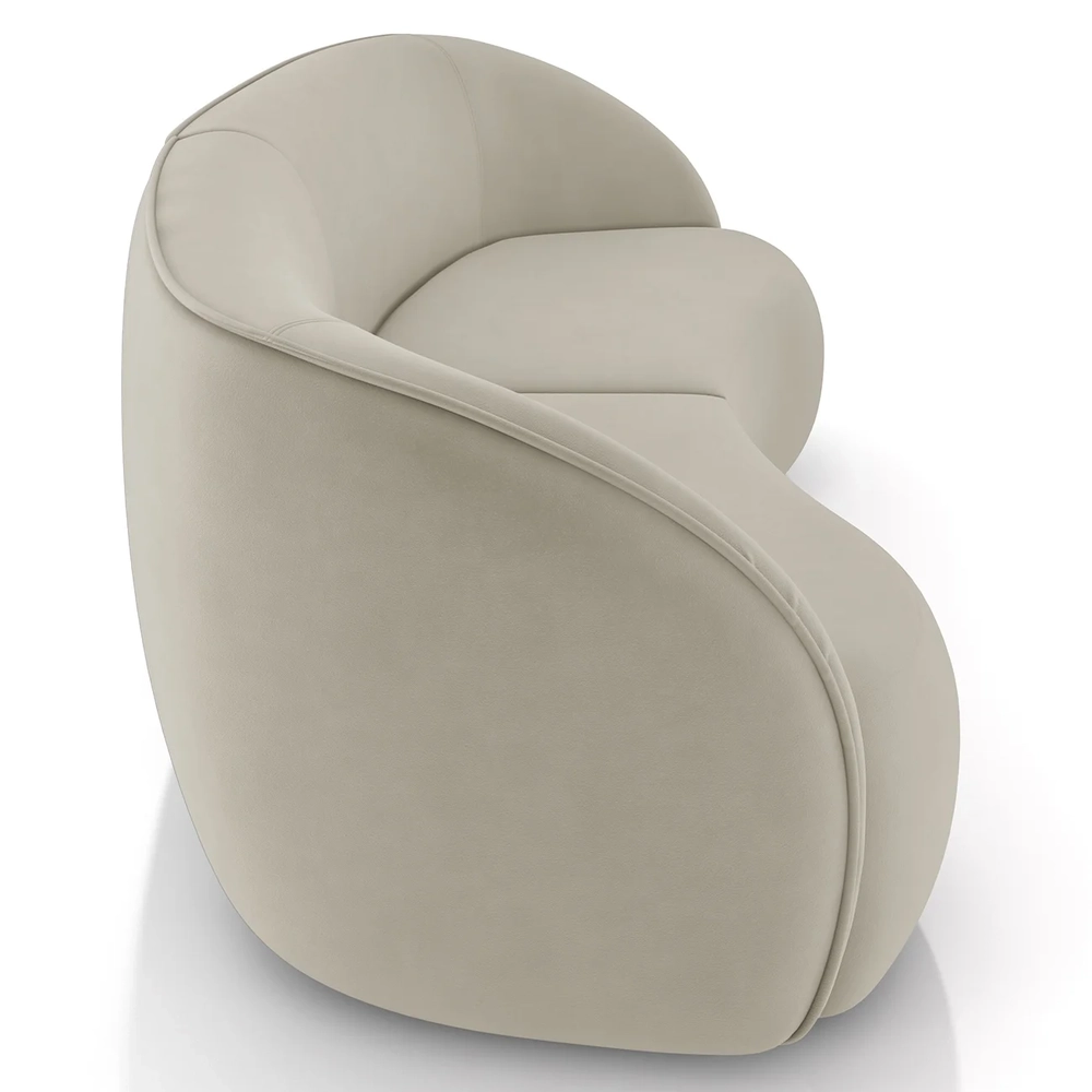 Sofá 4 Lugares 318cm Orgânico Zion Z32 Veludo Bege - Mpozenato