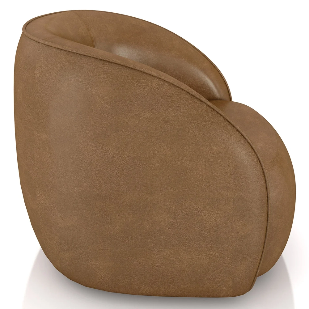 Sofá 3 Lugares Orgânico 288cm e Poltrona Zion Z32 Sintético Caramelo - Mpozenato