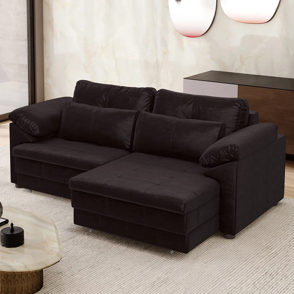 Sofá Retrátil 2 Lugares Para Sala 175cm Dijon Couro Bordô S07 - Mpozenato