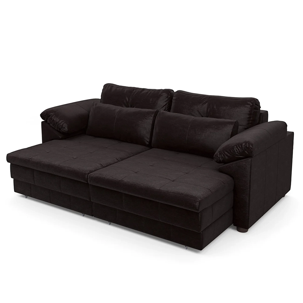 Sofá Retrátil 2 Lugares Para Sala 175cm Dijon Couro Bordô S07 - Mpozenato