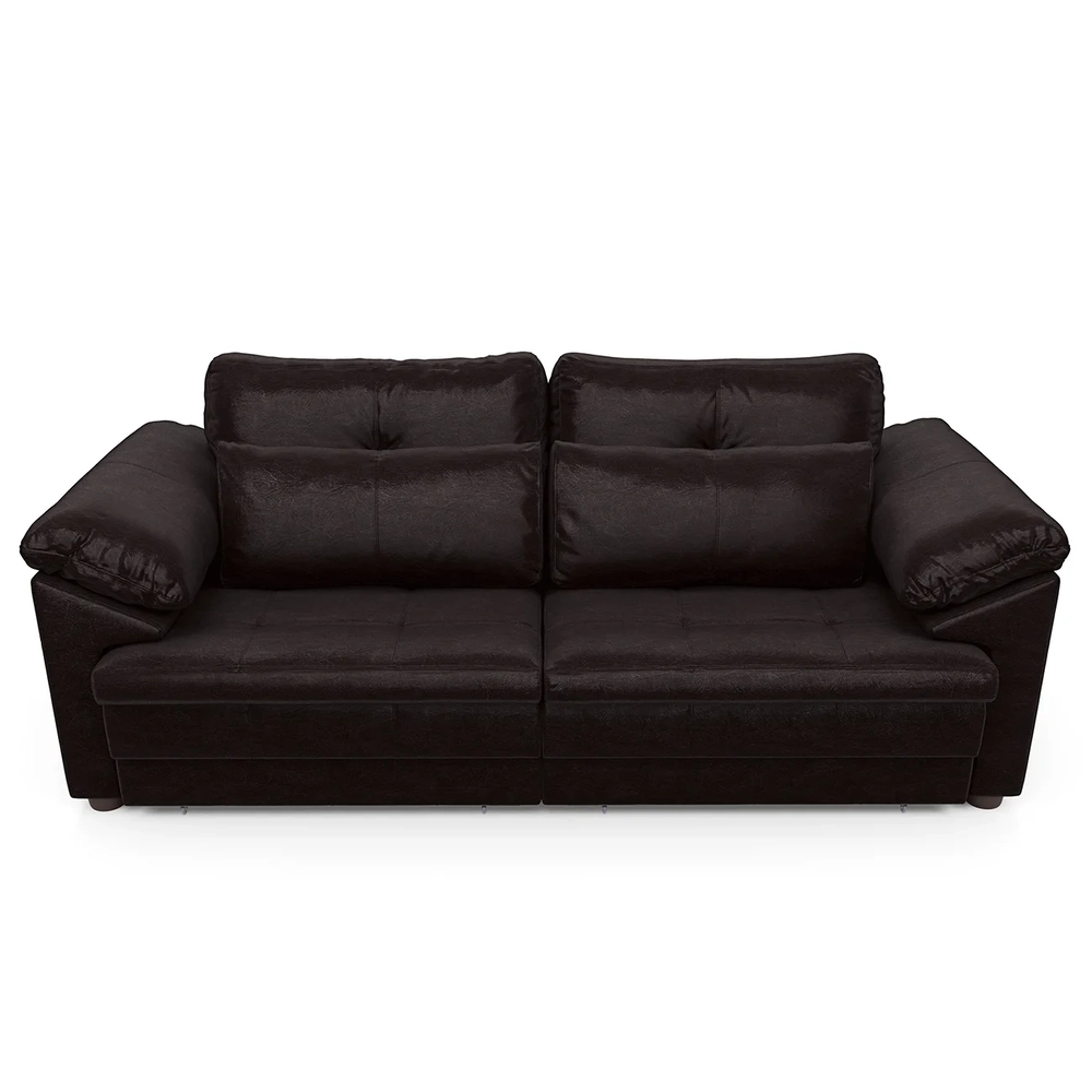 Sofá Retrátil 2 Lugares Para Sala 175cm Dijon Couro Bordô S07 - Mpozenato