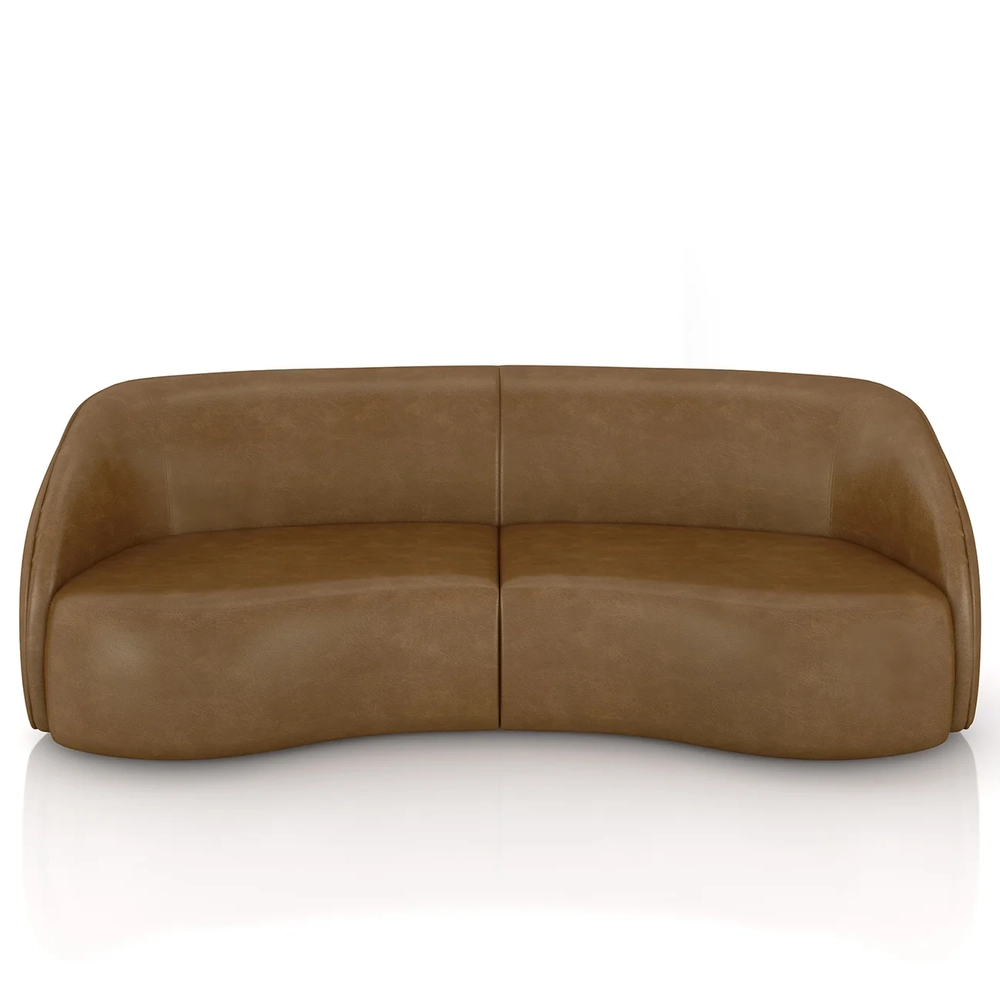 Sofá 4 Lugares 318cm Orgânico Zion Z32 Sintético Caramelo - Mpozenato