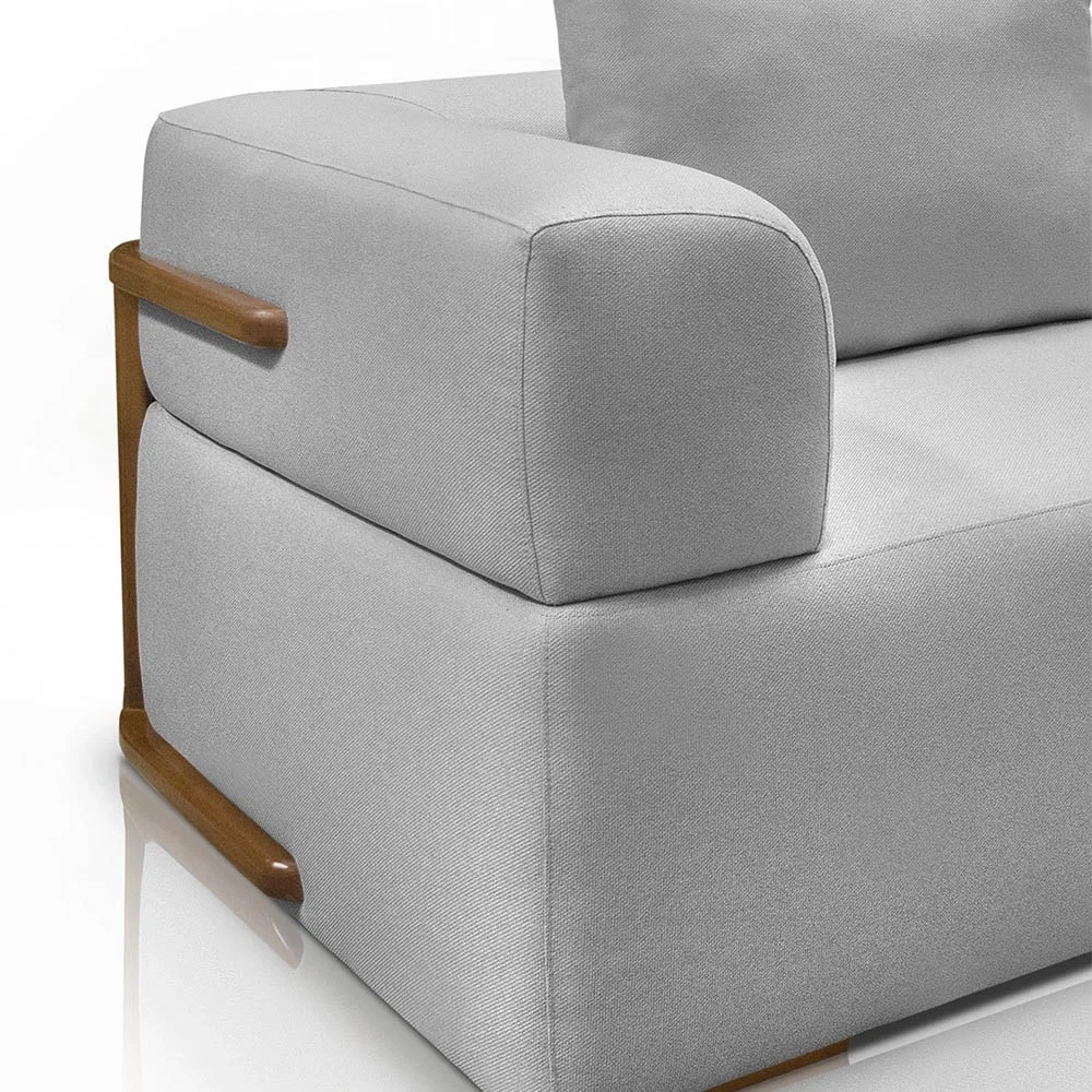 Sofá 3 Lugares Sala de Estar 220cm Willy S06 Linho Grigio - Mpozenato