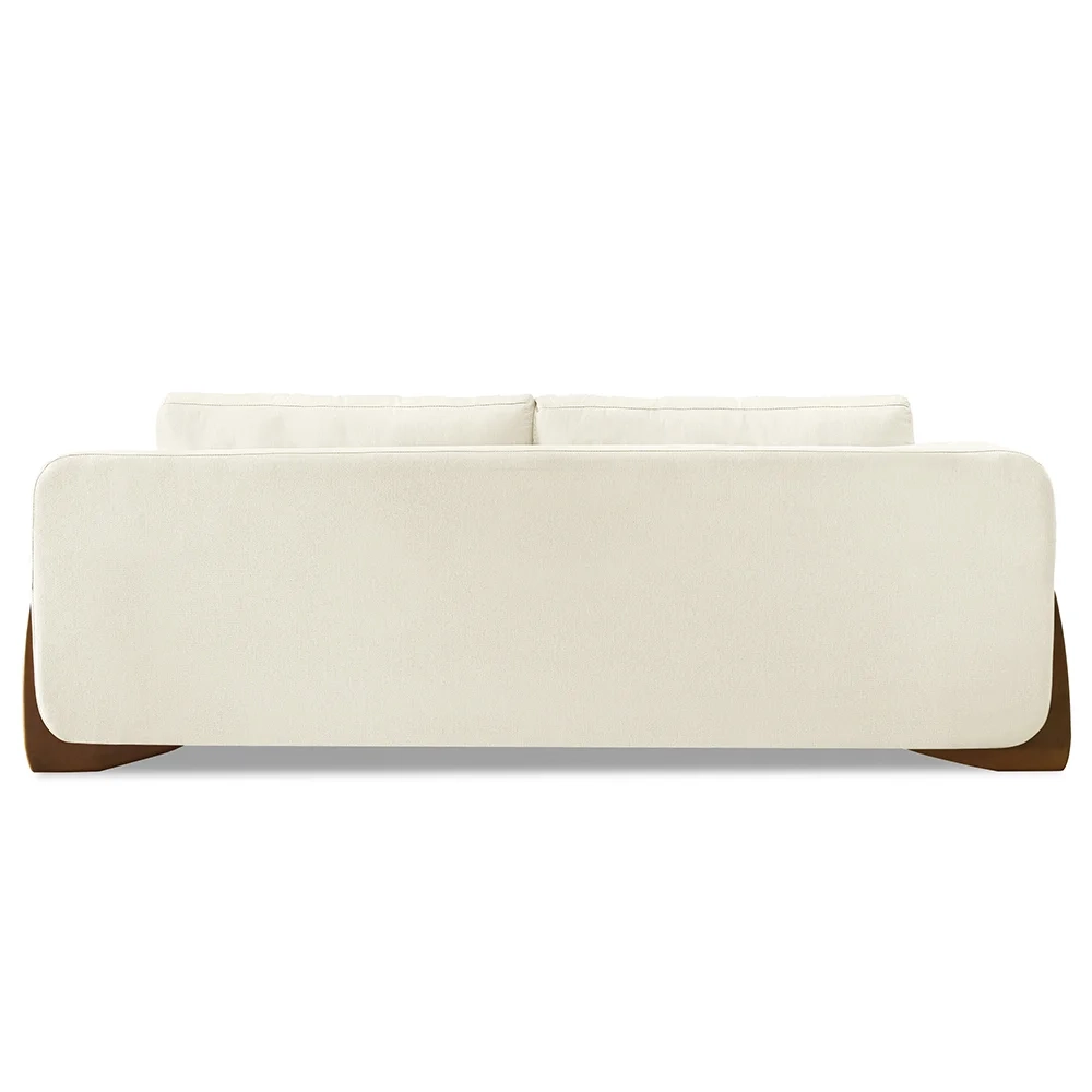 Sofá 2 Lugares Base de Madeira 180cm Izzy S06 Linho Natural - Mpozenato