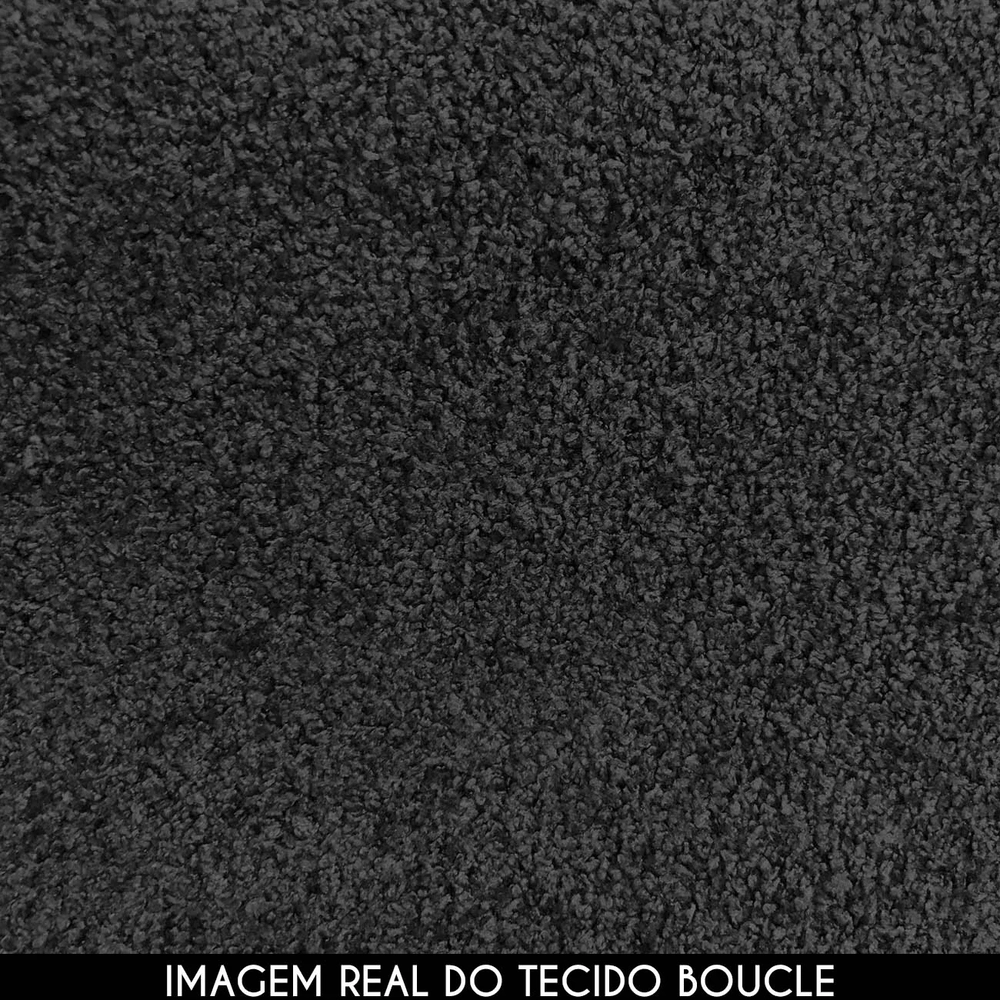 Sofá 3 Lugares 210cm Orgânico Viana B10 Bouclê Grafite - Mpozenato