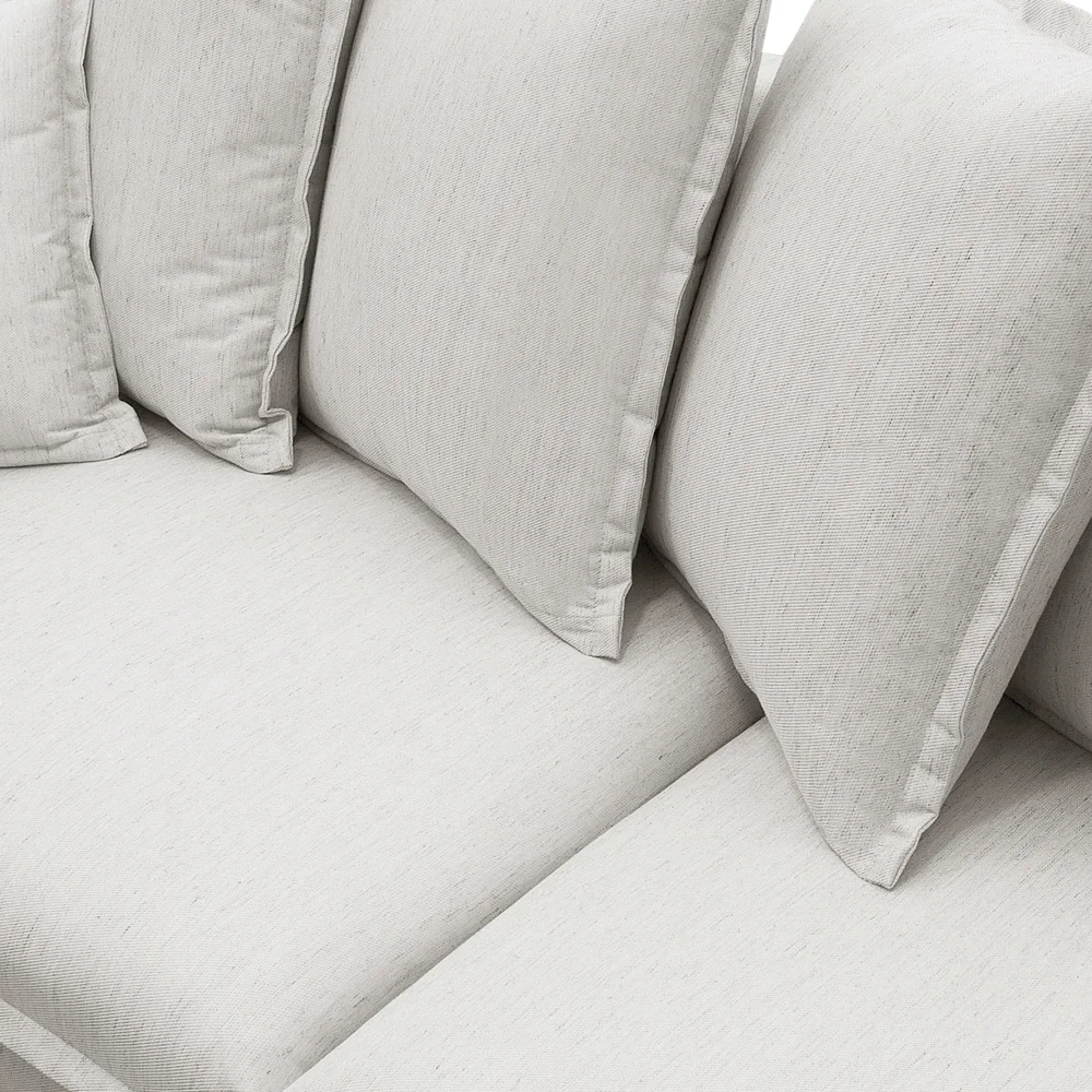 Sofá 3 Lugares Para Sala Living 220cm Dalton L08 Linho Mescla - Mpozenato