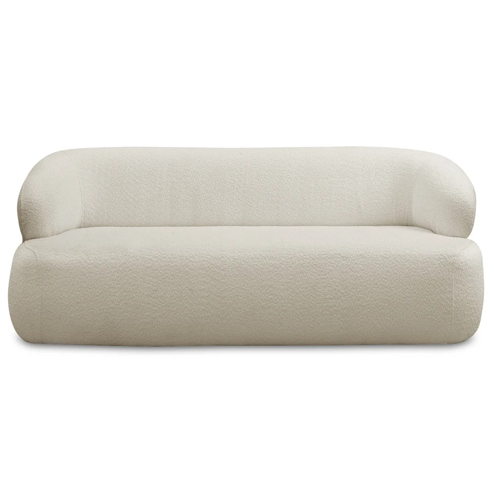 Sofá 2 Lugares Sala Orgânico 150cm Donk L08 Boucle Off White - Mpozenato