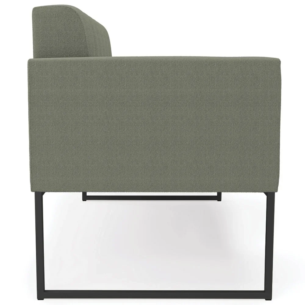 Namoradeira e 2 Poltronas Industrial Preto Ana Boucle Menta - Ibiza