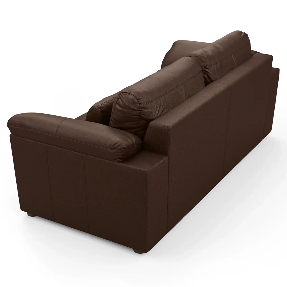 Sofá Retrátil 2 Lugares Para Sala 175cm Dijon Couro Caramelo S07 - Mpozenato