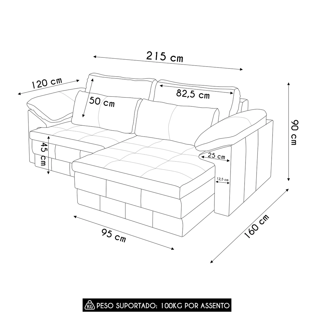 Sofá Retrátil 2 Lugares Para Sala 215cm Dijon Couro Bordô S07 - Mpozenato