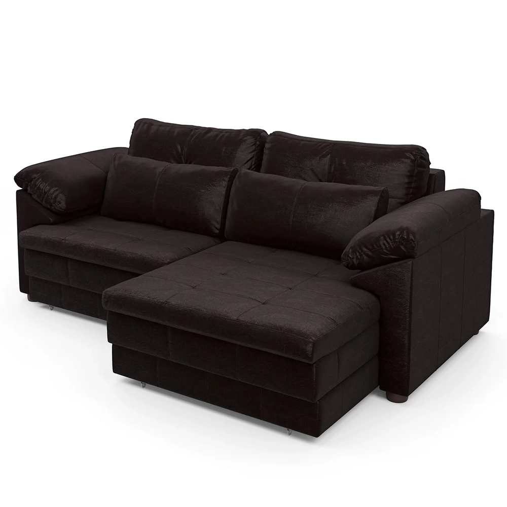 Sofá Retrátil 3 Lugares Para Sala 250cm Dijon Couro Bordô S07 - Mpozenato