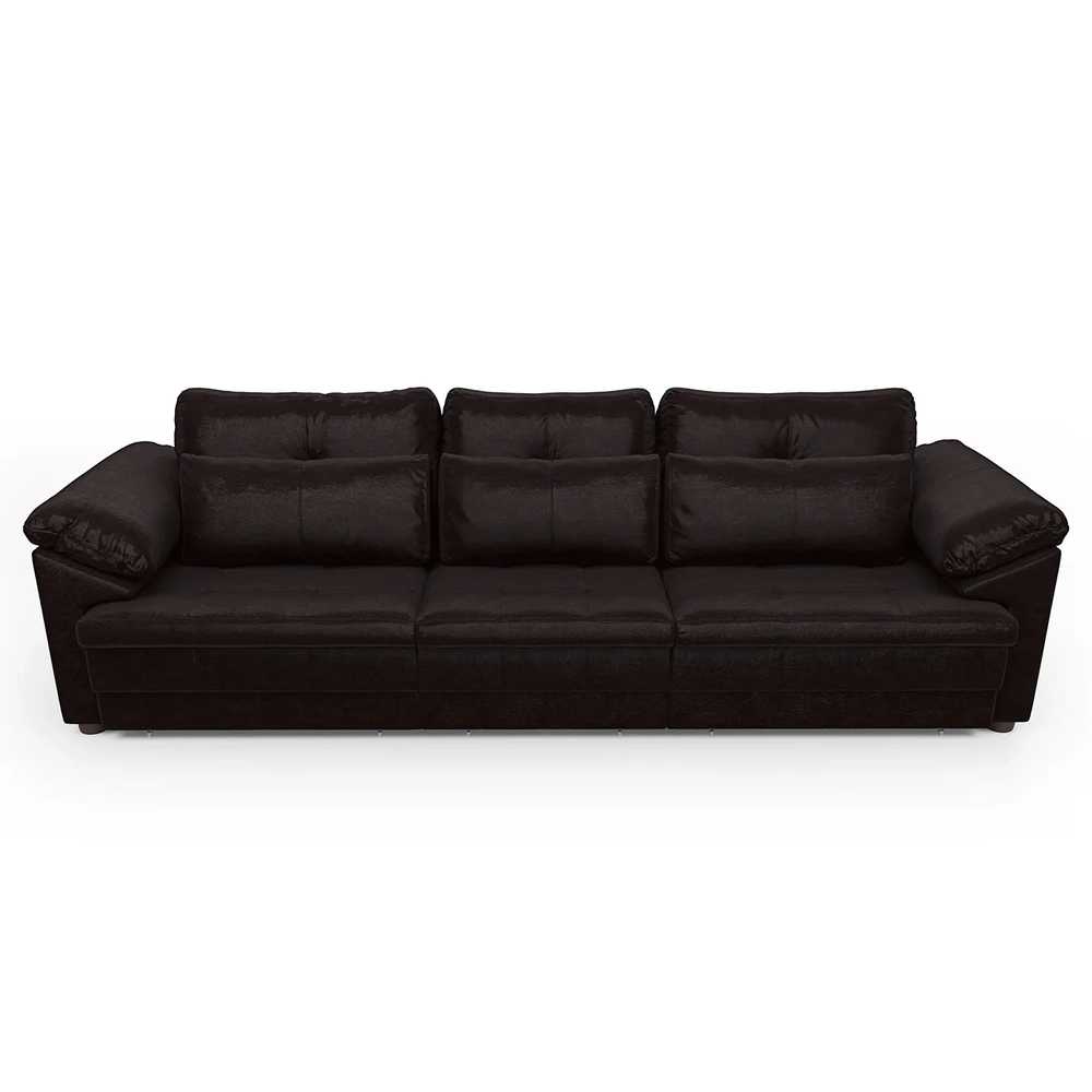 Sofá Retrátil 4 Lugares Para Sala 332cm Dijon Couro Bordô S07 - Mpozenato