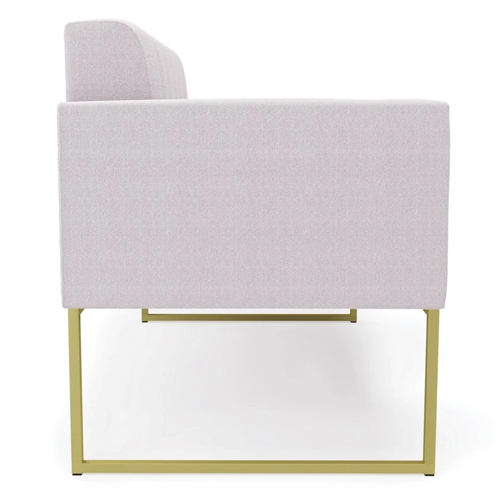 Namoradeira e Poltrona Industrial Dourado Ana Boucle Rosê - Ibiza