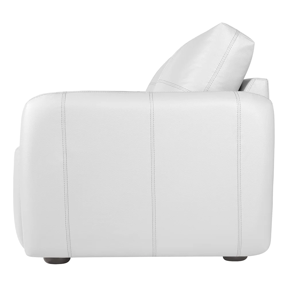 Sofá Living 2 Lugares Sala de Estar 180cm Virtus L07 Couro Branco - Mpozenato