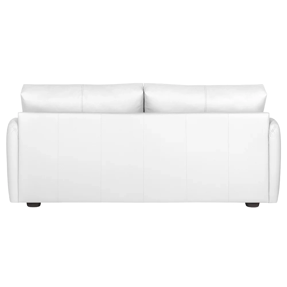 Sofá Living 3 Lugares Sala de Estar 220cm Virtus L07 Couro Branco - Mpozenato