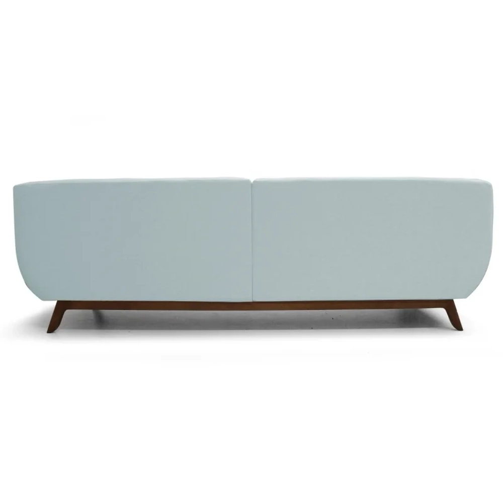 Sofá 3 Lugares 230cm Atenas Sala de Estar C12 Branco  - Domi