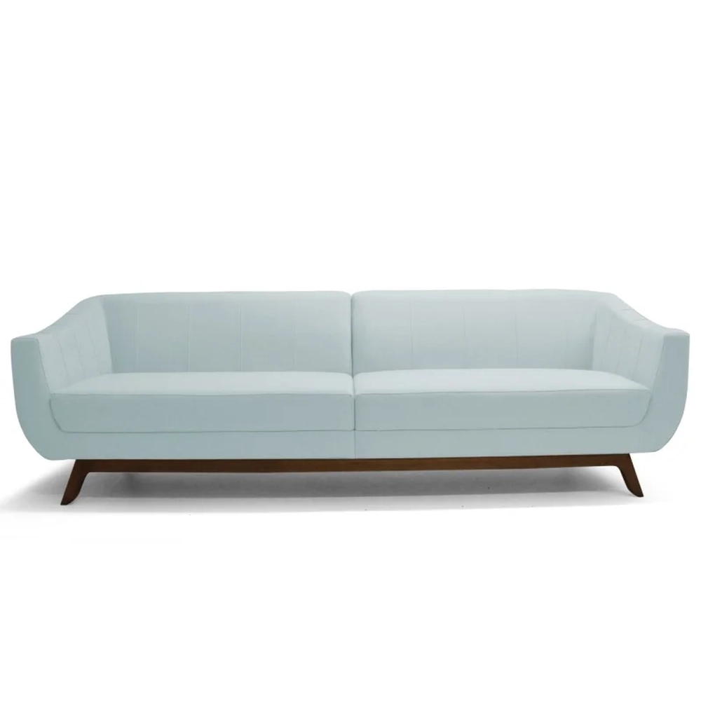 Sofá 3 Lugares 230cm Atenas Sala de Estar C12 Branco  - Domi