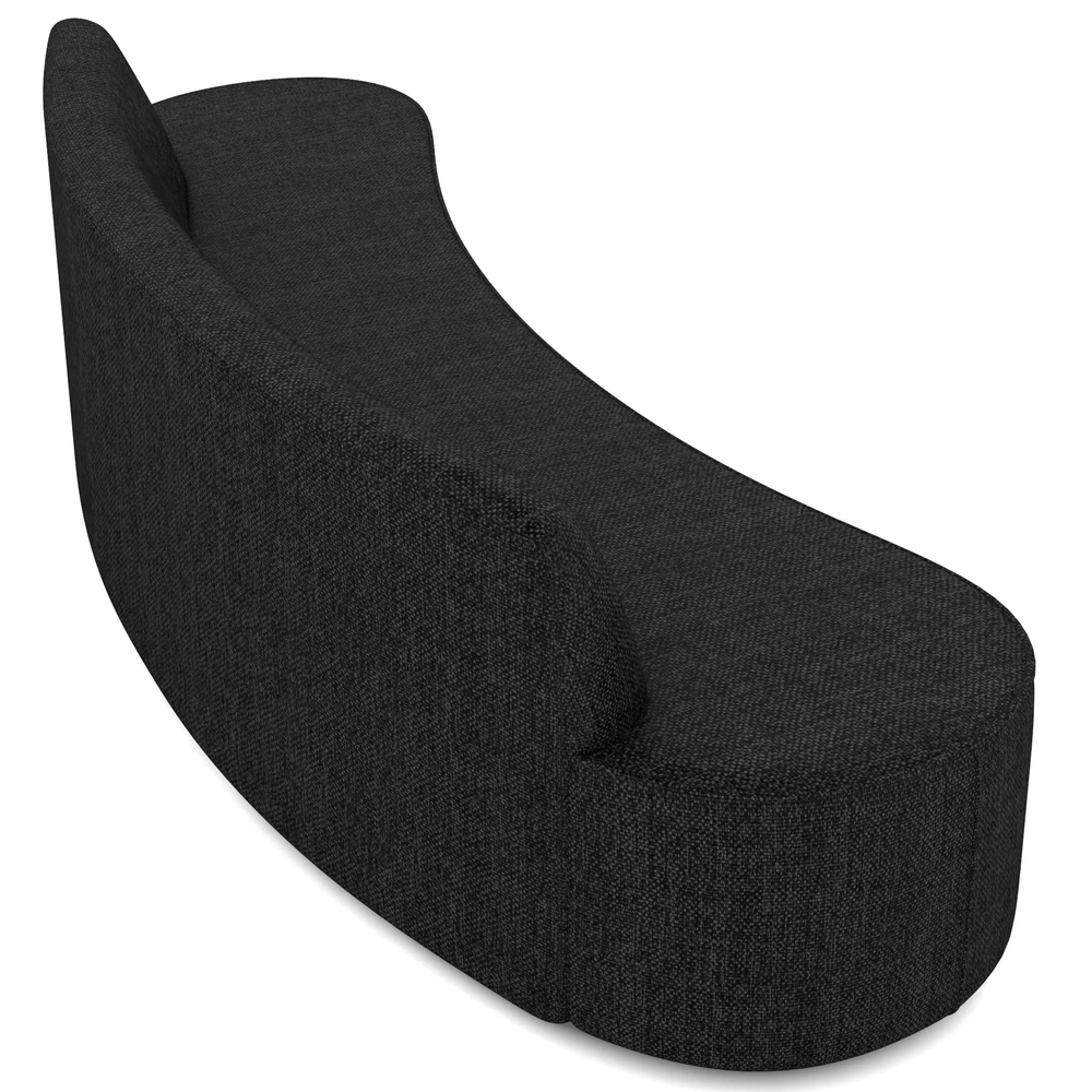 Sofá 3 Lugares para Sala de Estar Living 210cm Koane D06 Linho Preto - Mpozenato