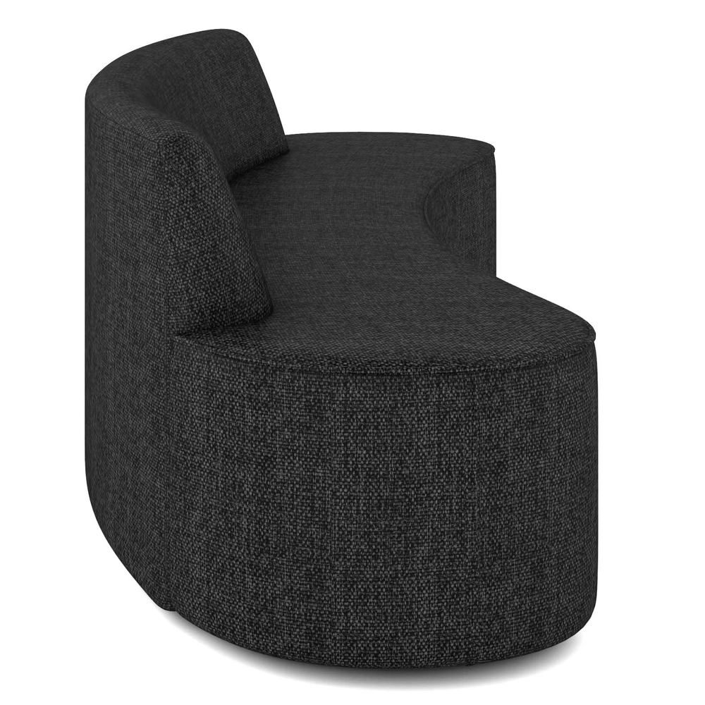 Sofá 3 Lugares para Sala de Estar Living 210cm Koane D06 Linho Preto - Mpozenato