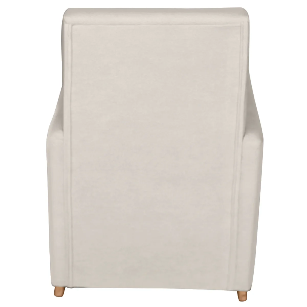 Poltrona Amamentação Base Balanço e Puff Lola Bouclê Off F03 - Mpozenato