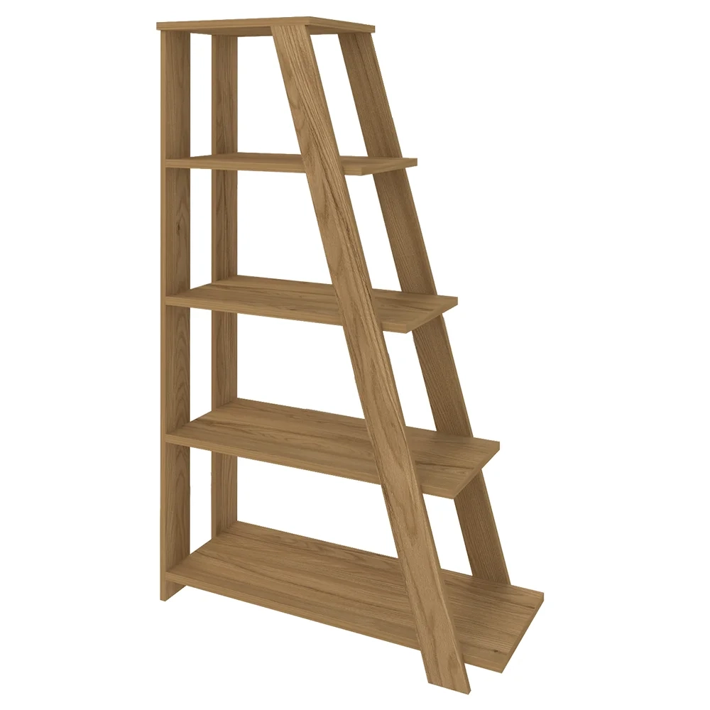 Estante Escada Multiuso Decorativa 5 Prateleiras Stela A06 Olmo - Mpozenato 