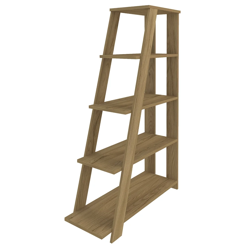 Estante Escada Multiuso Decorativa 5 Prateleiras Stela A06 Olmo - Mpozenato 