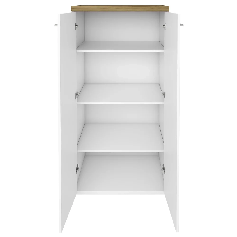 Armário Alto para Escritório 2 Portas Tok A06 Olmo/Branco - Mpozenato