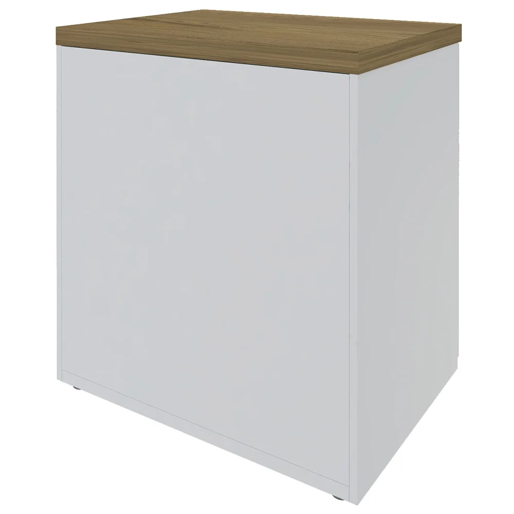 Balcão para Escritório 70cm 2 Portas Tok A06 Olmo/Branco - Mpozenato