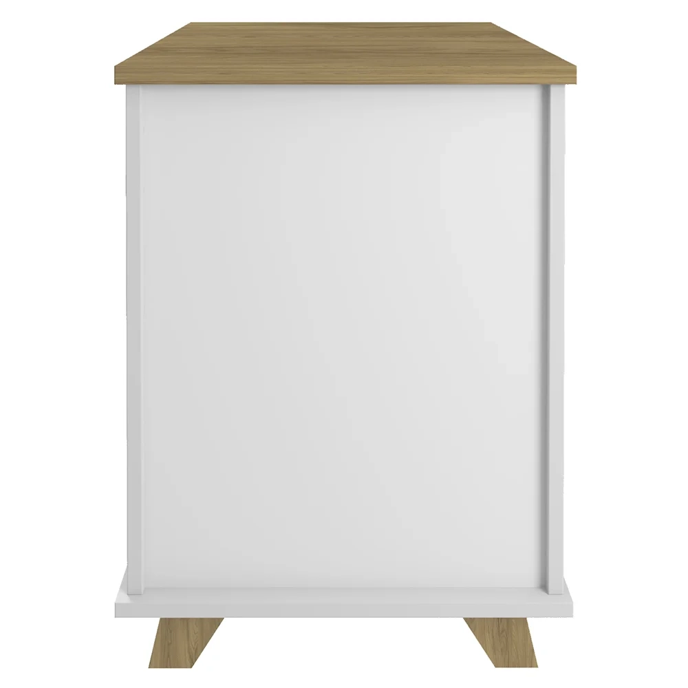 Gaveteiro para Escritório 2 Gavetas 1 Nicho May A06 Olmo/Branco - Mpozenato