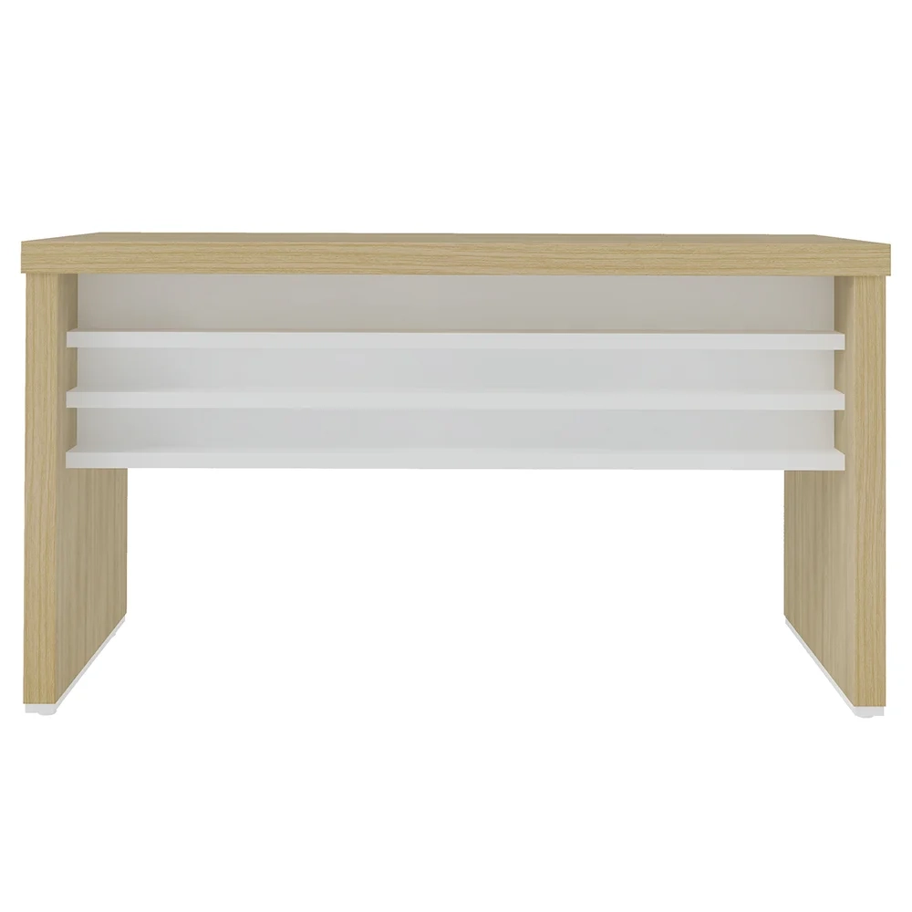 Mesa para Escritório 135cm Tamburato Corp A06 Carvalho/Branco - Mpozenato